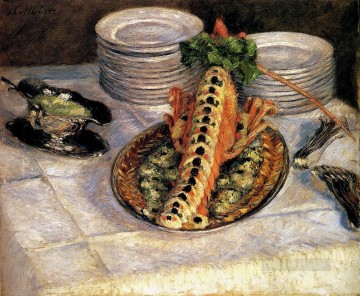 Naturaleza muerta con cangrejos de río Impresionistas Gustave Caillebotte Pinturas al óleo